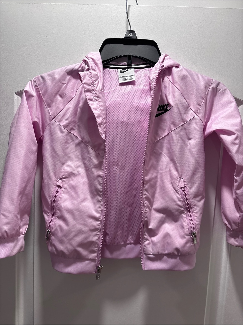 Nike Kids Light Pink Hooded Rain Jacket